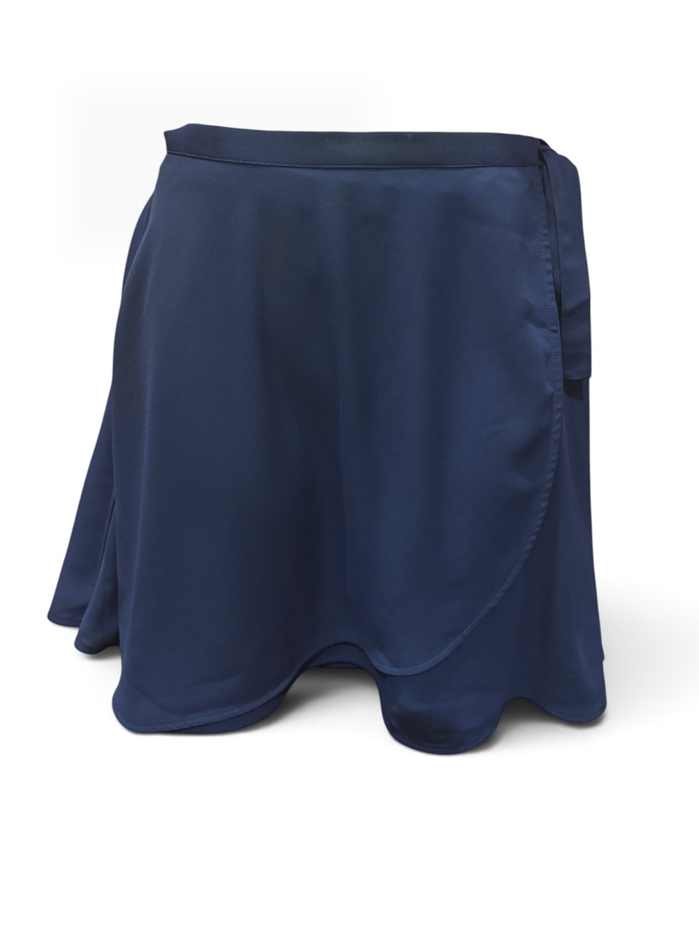 Sunday Best Navy Wrap Skirt with Side Tie